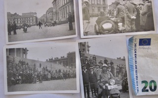 4xVANHA Valokuvaa Moottoripyörä Päijänne-ajo 1930-l Helsinki