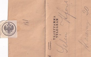 TELEGRAM 1897 VENÄJÄN SULKIJALLA