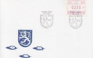 Erikoisleima 28.7-1991 Turku Veteraanien mm frama lipukke