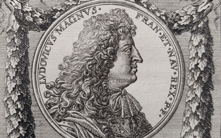 Kuparikaiverrus Aurinkokuningas 1600-l.