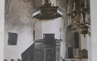 Kemiö, Kemiön kirkko, sisäkuva, vanha valokuvapk 1.1.1924