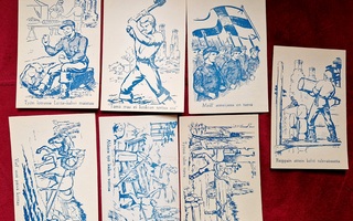 ola forsell 7 postikorttia kulkemattomia 1940 luvulta