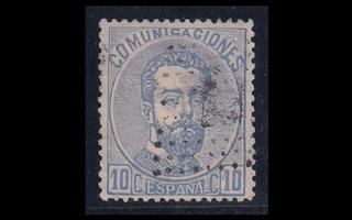 Espanja 122a o Amadeo I 10 C ultramariini (1873)