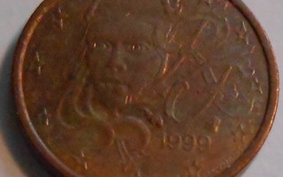 RANSKA  1 Cent v.1999  KM#1282  circ.