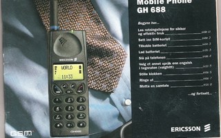 Ericsson, Mobile Phone GH 688, ohjekirja, Norge.