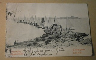 Helsinki, Kilpapurjehdus, purjeveneitä, kilpailijoita, 1903