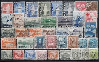ISLANTI 1931-1953 LEIMATTUJA postimerkkejä o 39 kpl