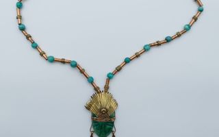 Maya -intiaanin kaulakoru , Casa Maya Mexico Brass Copper..