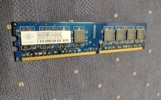 PC2 5300U-555-12-E1 1GB 2Rx8.667 RAM moduuli (Nanya)