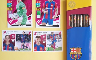 FC Barcelona Raphinha ym. + värikynät, Panini 2023-24