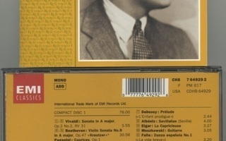 JASCHA HEIFETZ: Recital – EMI RM 2-CD - kokoelma 1990 EU