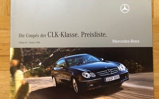Hinnasto ja lisävarusteet Mercedes CLK W209 2008. Esite