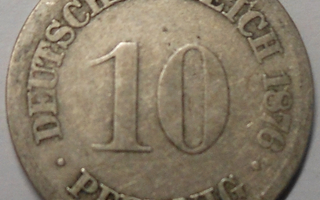 Saksa. 10 pfennig 1876F.