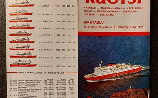 Viking Line aikataulu 1974-1975