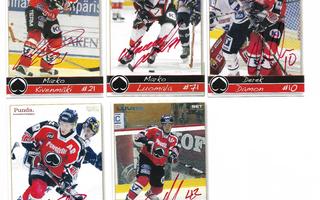 2008-09 Porin Ässät Team Set nimmarit lot 3