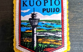Kuopio Puijo vintage kangasmerkki