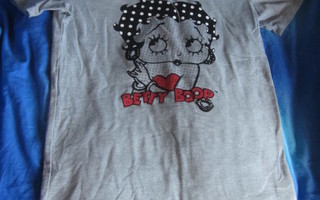 Betty Boop T-Paita 150 - 160 cm (164) harmaa