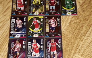 Topps Match Attax jalkapallo erikoiskortteja