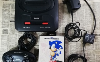 Sega Mega Drive + sonic the hedgehog