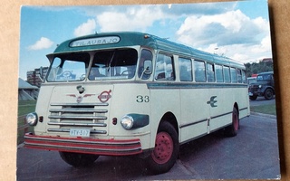 VOLVO vanha linja-auto postikortti