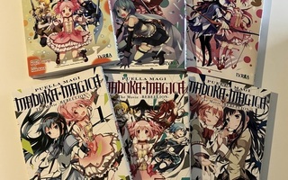 Puella Magi Madoka Magica -manga 1-3 + Rebellion 1-3 (Ivrea)