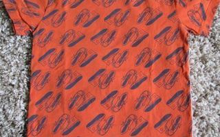 meandi / me&i paita lh, 110/116 cm, tennareita, oranssi, käytetty myynnissä  OITMÄKI