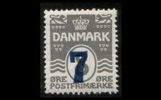 Tanska 156 ** Aaltoviiva 7/8 öre (1926)