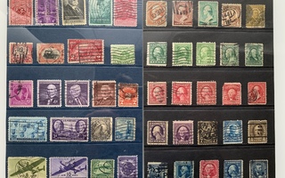 Vanha USA postimerkkejä 73kpl - erilaisia
