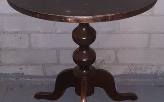 Pieni pyöreä pöytä kukkapöytä tumma ruskea