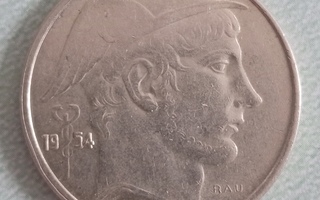 Belgia 20 francs 1954, Ag