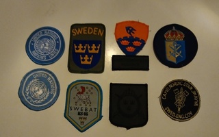 Ruotsalaisia sotilasmerkkejä SWEBAT, Husarer ja ym.