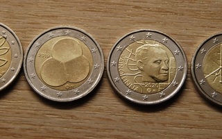 Suomi  2 euro 2004 risuraha  + 2019 Hallitusmuoto + 2020 !