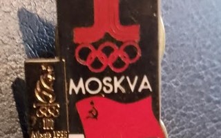 Moskovan olympialaisten lukkoneula pinssi.