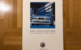 Esite BMW Alpina D10 Biturbo vuodelta 2001, BMW E39