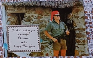 Finnbatt käytetty joulukortti Namibiasta 11.12.89