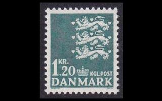 Tanska 513 ** Vaakuna 1,20 kr sin.vihreä (1971)