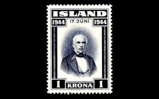 Islanti 234 ** Jon sigurdsson 1 Kr (1944)