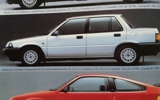 Honda Civic ja CRX -esite, 1983