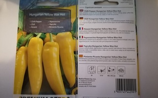 Chilipaprika "Hungarian Yellow Wax Hot" - siemenet