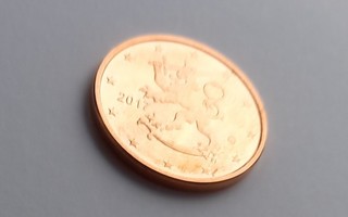 Suomi 5 cent v. 2017, kierrosta.