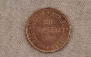 Kultaraha 20 markkaa 1913, Suomi