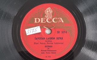 Savikiekko 1952 - Justeeri (Kauko Käyhkö) - Decca SD 5174
