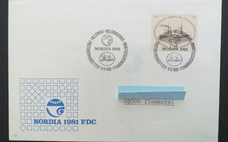 FDC 1981 Postimerkkinäyttely NORDIA, LaPe 878