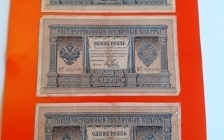 Venäjä 1 rupla 1898 3kpl (1)