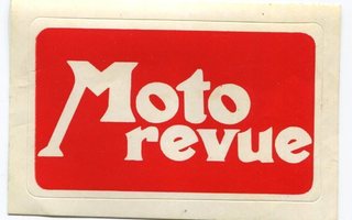 Retro - Vanha tarra 1970-luvulta - Moto revue