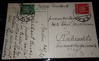 Reich Saksa - Riihimäki kortti 1925 PK140/2