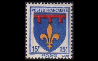 Ranska 587 ** Vaakuna Provence (1943)