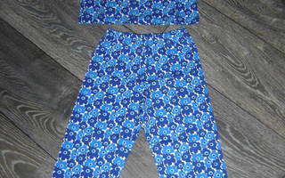 Marimekon UUSI sininen unikko pyjama, koko 100 cm