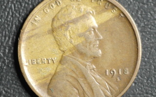 usa 1 cent 1918 s  #233