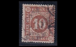 Espanja 87 o Sanomalehtimerkki 10 M (1867)